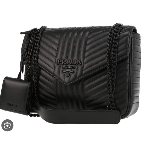 Prada Handbags - Prada black leather bag with adjustable strap. Gorgeous. Like new 😍